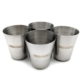 Рюмка «СЛЕДОПЫТ» 20 мл, в кожаной тубе (4 шт)